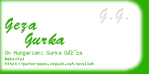 geza gurka business card